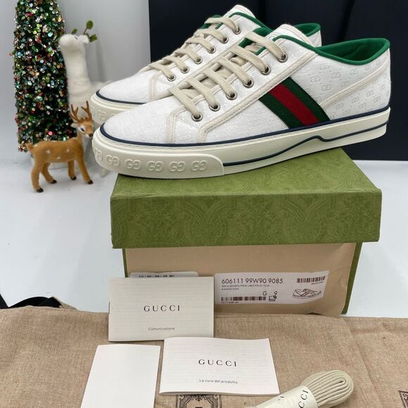 Men’s Gucci tennis 1977 low top mini GG sneakers size 9, made in Italy - Picture 3 of 6